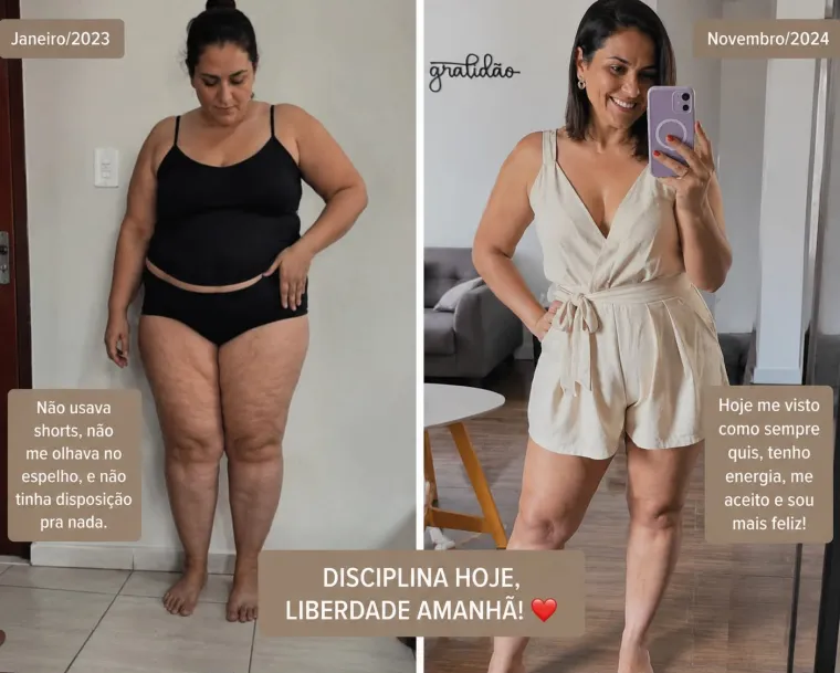 Antes e depois real: transforma&ccedil;&atilde;o de corpo inteiro